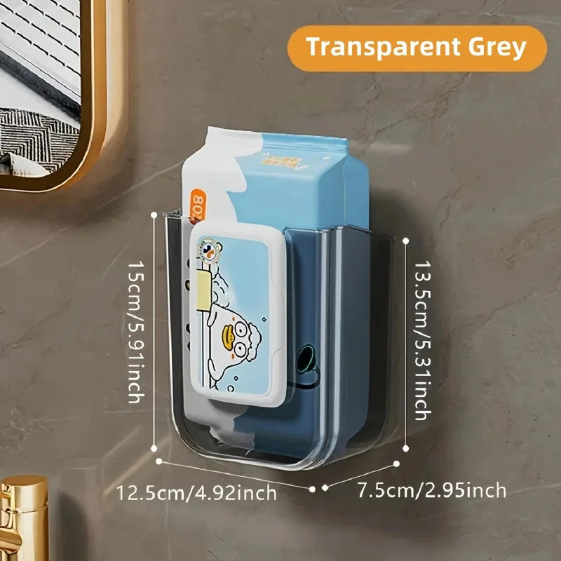 Bathroom Non Perforated Wall Mounted Wet Tissue Storage Box