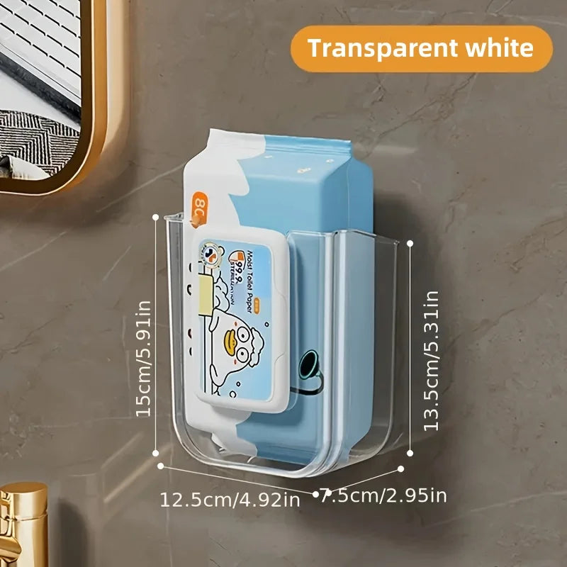 Bathroom Non Perforated Wall Mounted Wet Tissue Storage Box