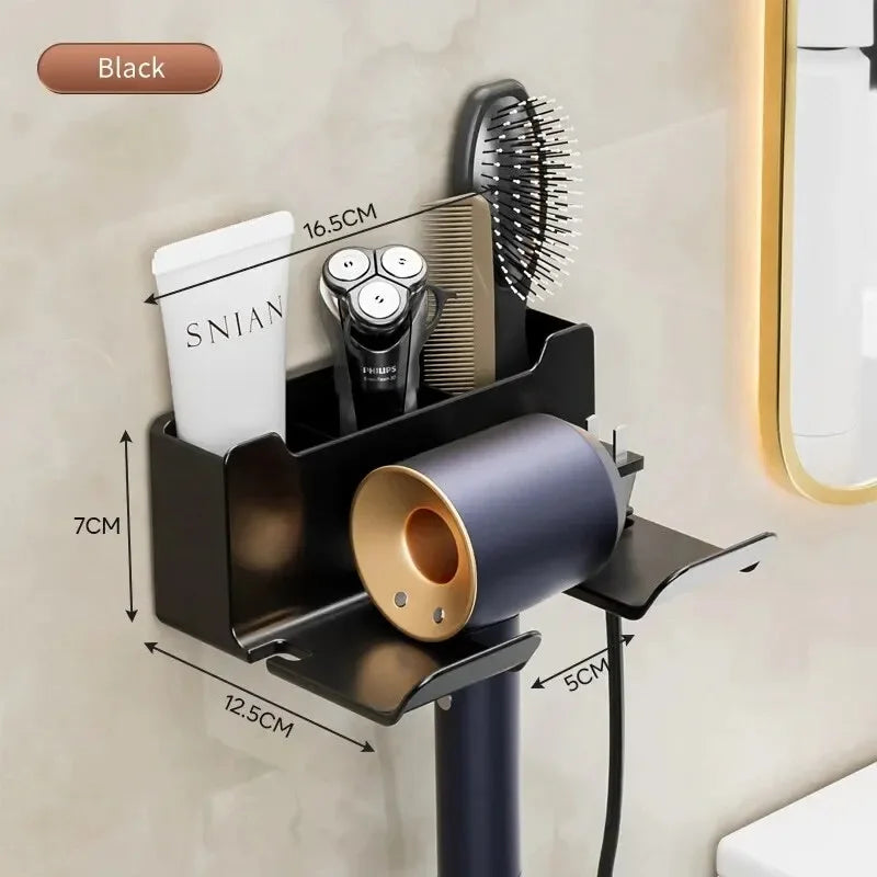 1 Pcs Hair Dryer Holder Wall Dryer Organizer Box
