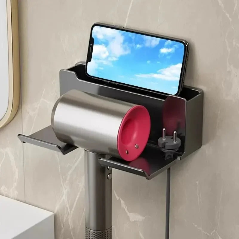 1 Pcs Hair Dryer Holder Wall Dryer Organizer Box