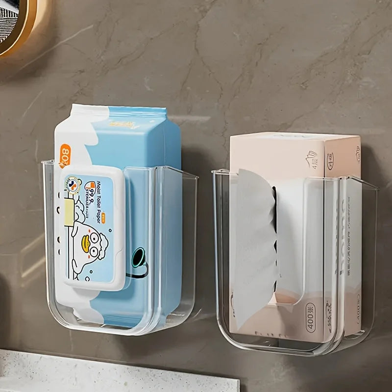 Bathroom Non Perforated Wall Mounted Wet Tissue Storage Box