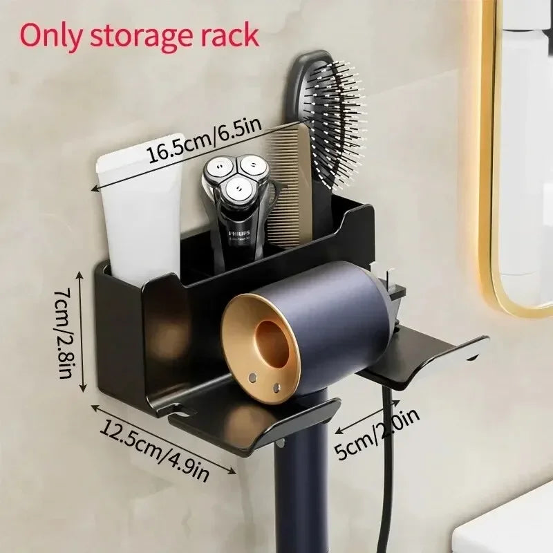 1 Pcs Hair Dryer Holder Wall Dryer Organizer Box