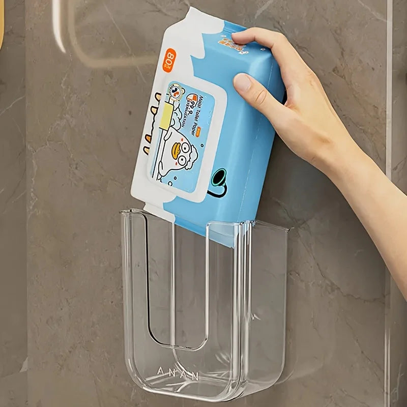 Bathroom Non Perforated Wall Mounted Wet Tissue Storage Box