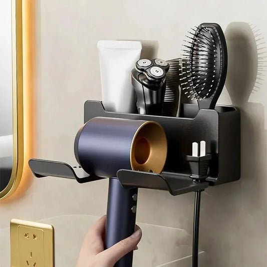 1 Pcs Hair Dryer Holder Wall Dryer Organizer Box