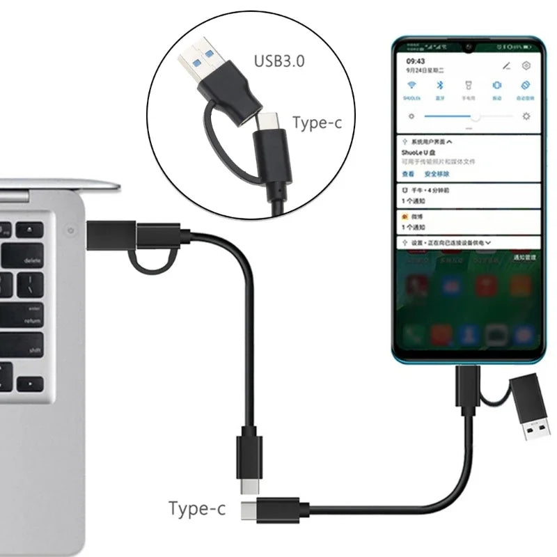 2 in 1 USB C Cable